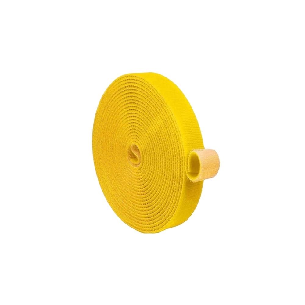 Sunrrafck 1Roll-Yellow 1Roll Cable Organizer Reusable Self-Adhesive Desk Wire Winder Tie Nylon Free Cut Ties Wires Management Straps(1Roll-Yellow)