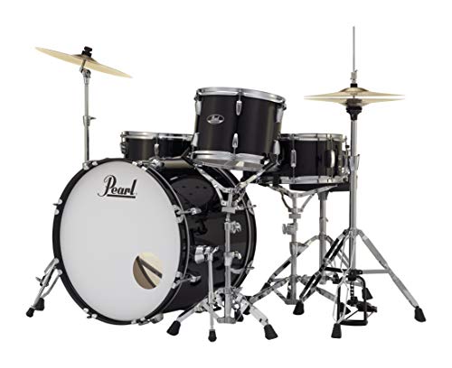 Pearl Roadshow Drum Set 5-Piece Complete Kit With Cymbals And Stands, Jet Black (Rs525Wfc/C31) #TOP4