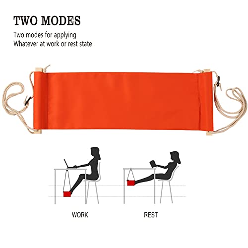 HEEPDD Cotton Foot Hammock 24x8.5 in for Travel and Home Use Folding Office Hanging Foot Rest Adjustable Household Daily Necessities - Image 6