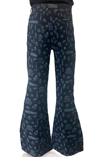 Men's Relaxed Vintage 60s 70s Bell Bottom Tassel Printing Trousers Stretch Classic Comfort Flared Disco Denim Jeans4