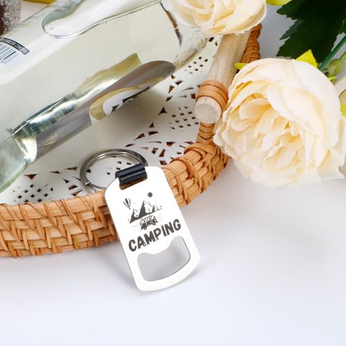 Camping Flaschenöffner Schlüsselanhänger-Camp Lustig Wohnmobil Geschenke Camping Zubehör Gadgets, Wohnwagen Zubehör,Wohnmobil Geschenke für Camp