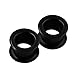 Oyaface 2 PC Black Hard Silicone Flexible Ear Skin Tunnels Plugs Hollow Ear Gauges 8G(3mm)