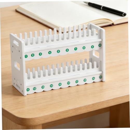 Soporte para 2 teléfonos jojofuny blanco con compartimentos 6
