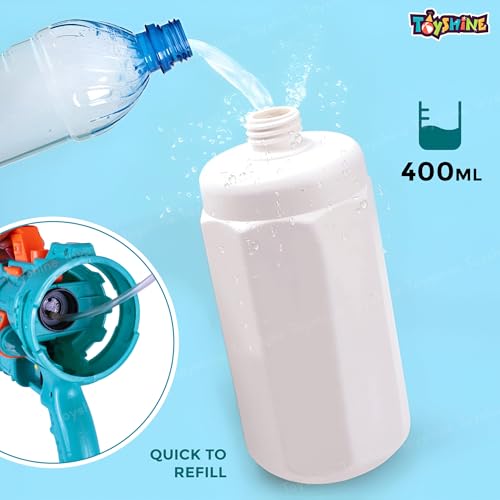 Image of Toyshine 400ml Tank Capacity Long Range High Air Pressure Spray Water Gun for Summer Swimming Pool Party Holi Water Toy Gun for Girls Boys Kids 3+