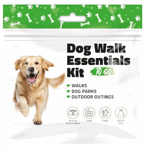 pH Advantage Dog Walk Essentials Kit to Go, Portable Pet Care Pack with Bowl, Food, Treats and Waste Bags (1)