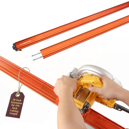OSKOOL Circular Saw Guide Rail 100-Inch Straight Edge Clamp