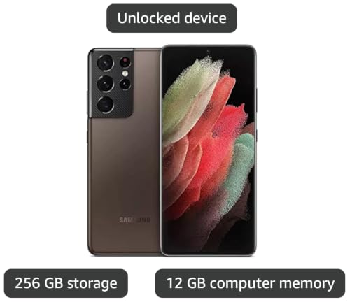 Image of Samsung Galaxy S21 Ultra 5G, 256GB, Phantom Brown - Unlocked (Renewed)