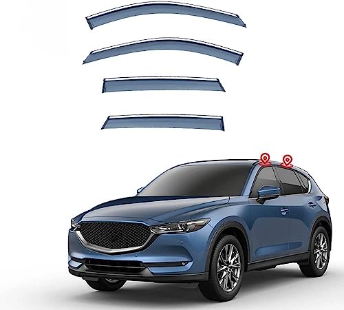 DECI Regenabweiser Windabweiser für Mazda CX-5 KF 2017-2022,Anklebbare Deflektoren 4 Stück
