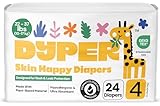 DYPER - Baby Diapers Size 4 (24 Count) - Plant Based Disposable Diapers for Day...
