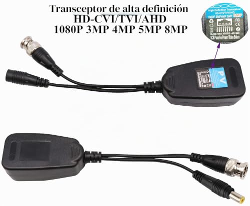 Miniatura 4 de Aaotokk Balun Hd Bnc A Rj45 Video Transceptor Pasivo Hd-Cvi Tvi Ahd Cvbs Con Conector De Alimentación Para 1080p 3mp 4mp 5mp 8mp Cctv Seguridad Dvr Sistema De Cámara Vigilancia 4 Pares-19cm