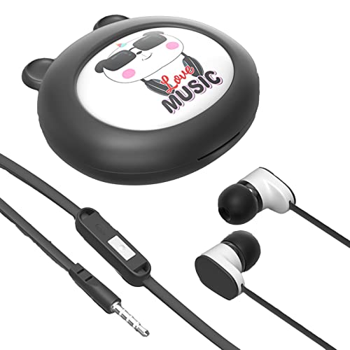 NA 有線ヘッドセット 人間工学的 HiFi サウンド カートゥーン 収納ボックス 3.5mm 9D ステレオ スポーツ ゲーム ヘッドセット 子供用 ブラック