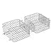 Onlyfire Chef Rotisserie Basket Set, 2 Pack Stainless Steel Rectangular Rotisserie Grill Basket for Most Charcoal and Gas Grill, Fits for 1/2