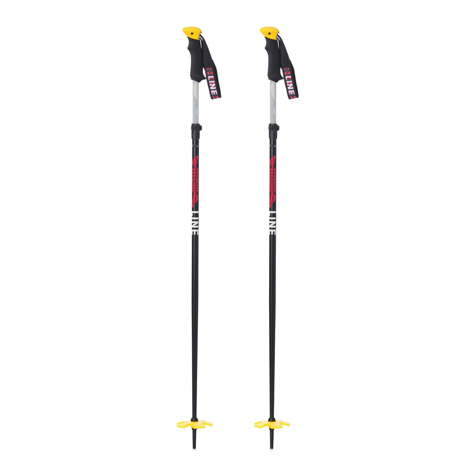 LINE Bastones de esquí unisex para adultos, duraderos, ligeros, funcionales, de aluminio, para deportes de invierno, con longitud ajustable y agarre ergonómico | All Mountain, Freeride y Touring