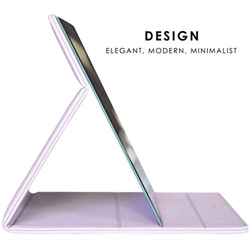 MODESSE Portable Makeup Mirror with Stand & Vegan Leather Cover - Vanity Mirror for Travel, Home, Office - Beauty Gifts for Bridesmaids, Women & Girls (Lavender Gray) - Thumbnail 2