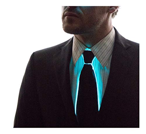 NEON NIGHTLIFE Light Up Neck Tie for Men, Aqua