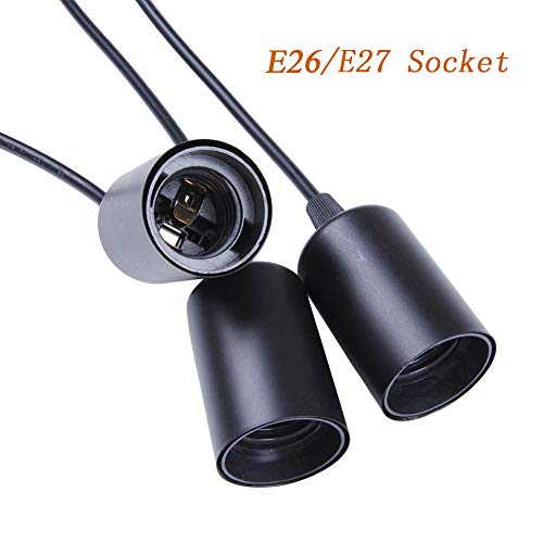 Mqforu Mq Industrial Pendant Light, Hanging Lamp Vintage Pendent Lights Hanging 3 Lights Cord Cable E26 E27 Socket For Restaurant Kitchen Island Living Room Bathroom thumb #6