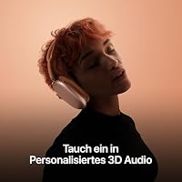 Apple AirPods Max Kabellose Kopfhörer, aktive Geräuschunterdrückung auf Pro Level, Transparenzmodus, personalisiertes 3D Audio, USB-C Ladecase, Polarstern – Ansicht 5