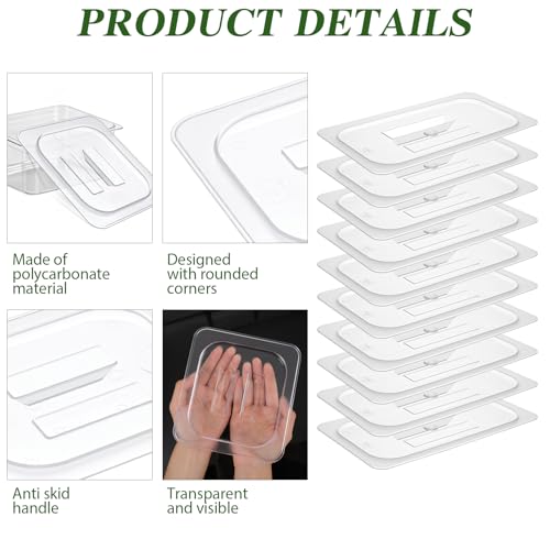 Couvercle polycarbonate 1/3 haute transparence et qualité supérieure pour bac de restaurant - 4