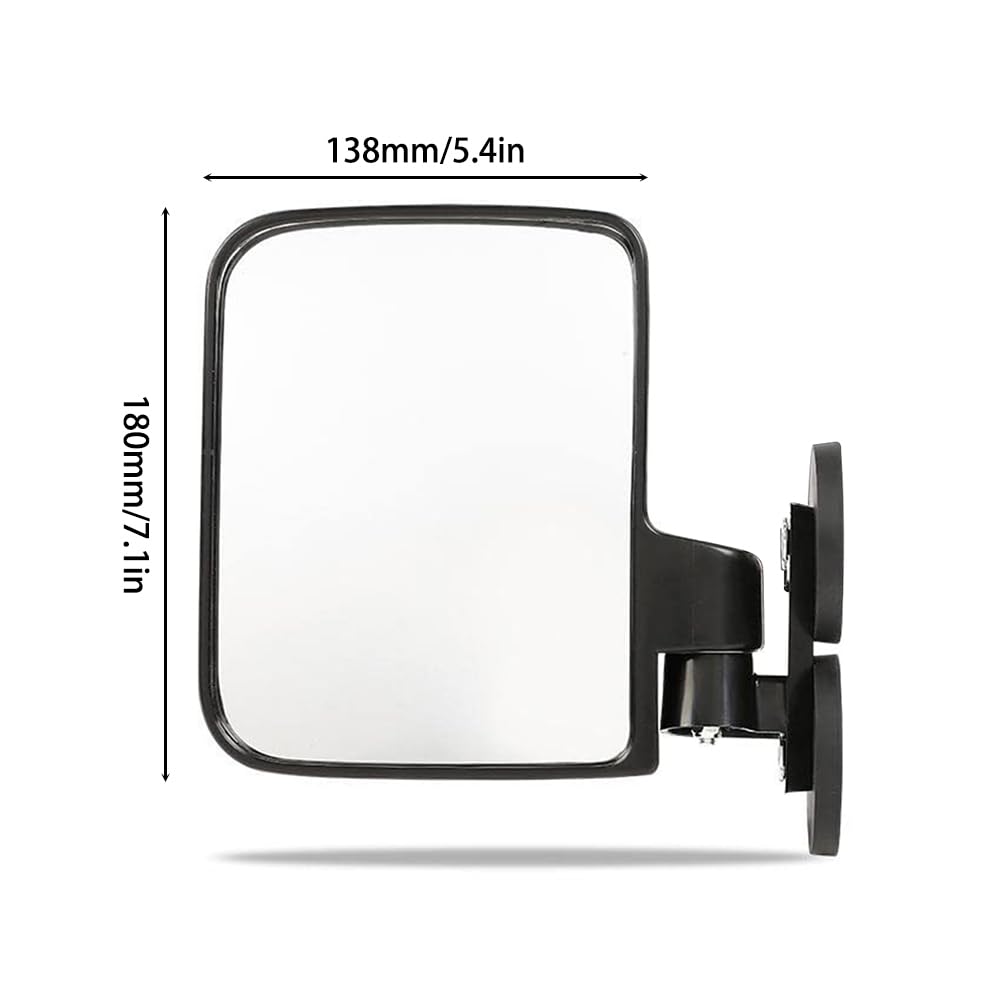 MiOYOOW Espejo lateral magnético, espejos giratorios de 360 grados para tractores compactos, cortacéspedes autotransportados, coches de golf