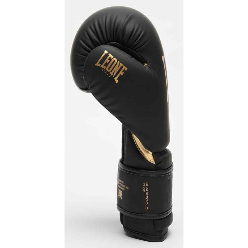 Guantes de Boxeo Leone Negro y Gold Edición 14 oz