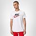 Nike Men's Sportswear Icon T-Shirt, White/Black/University Red, Large