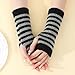 EVGENI 1pair Fashion Colorblocks Stripes Gloves Unisex Warm Mittens Soft Acrylic Gloves for Winter Outdoor Use