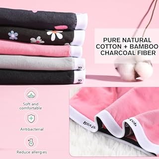 Rovtop Girls Menstrual Period Pants Teenager, Kids 5Pcs Soft Cotton Menstrual Briefs, Period Knickers Girls Leak-Proof, Clean and Washable, Teenage Menstrual Underwear for 8-16 Years(Size L)