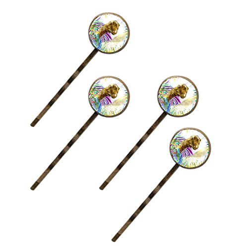 Barrettes à cheveux feuilles de dinosaure lot de 4 pinces latérales pour les coiffures de femmes