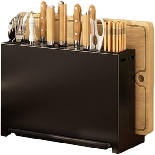 包丁スタンド 包丁ケース まな板スタンド キッチンツールスタンド キッチン収納 まな板立て まな板置き 包丁立て 鍋蓋スタンド 箸立て カトラリースタンド 包丁差し 包丁入れ 水受けトレイ付き フック付き 省スペース 多機能 整理ラック 通気性 抗菌 防錆