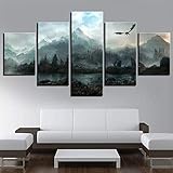 Este producto consta de 5 partes, dos partes son de 60 x 40 cm, la parte media es de 100 x 40 y dos partes de 80 x 40 cm tienen un tamaño total de 200 cm x 100 cm. El producto no tiene marco.