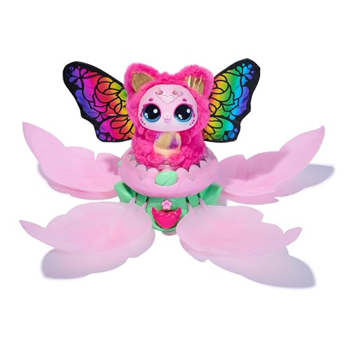 HATCHIMALS BLOOMABLES - Kittyfly Peluche Interactivo Sorpresa con Transformación Mágica Repetible y más de 100 Sonidos - Mascota Interactiva - Juguetes Niñas 5 Años + Regalo Niña 5 Años +