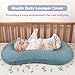 FUNUPUP Muslin Baby Lounger Cover Compatible with Snuggle Me Lounger, Infant Lounger Pillow Cover for Newborn, Removable Newborn Lounger Cover for Boys and Girls, Blue