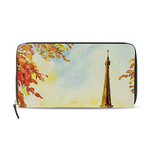 Portefeuille long en cuir pour femme pour ne plus perdre vos cartes de crédit avec le zip