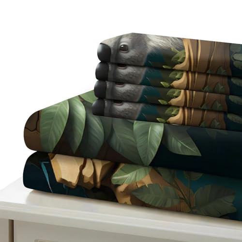 Parure de lit koala microfibre抗皱易打理135x200cm儿童带拉链透气被套