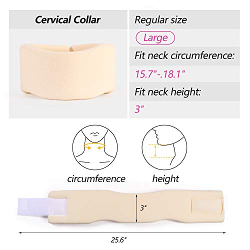Soft Foam Neck Brace Universal Cervical Collar, Adjustable Neck Support Brace for Sleeping - Image 2