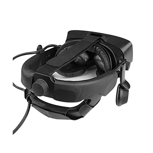 KIWI Design Kopfriemenabdeckung für Valve Index Virtual Reality VR Headset Zubehör mit bequemem PU-Leder, schweißfest & waschbar (schwarz)