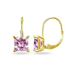 Pink CZ - Yellow Gold Flashed