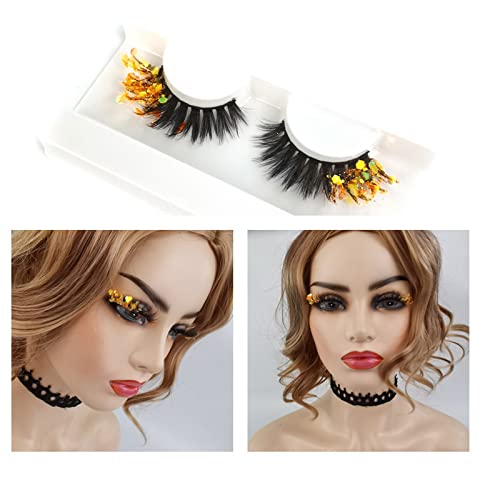 Fake Eyelashes, Mink Lashes For Women Ladies, Colored Fake Eyelashes For Girls, False Eyelashes Dramatic 9Th Generation 9 D False Lashes For Festival Cosplay Fake Eyelashes 3 Pairs (Style2) #TOP2