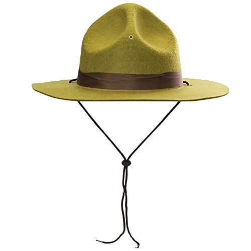 Funny Party Hats Park Ranger Hat - State Trooper Costume - Mountie Olive Green Hat - Drill Sergeant Hat