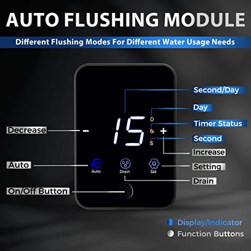 iSpring WSP50ARJ-BP Whole House Water Filter System Prefilter, Auto Flushing Spin Down Sediment Filter for Well Water, Integrated Bypass, 4-Mode Touch-Screen, Reusable, Jumbo Size, 50 Micron by iSpring - Image 5