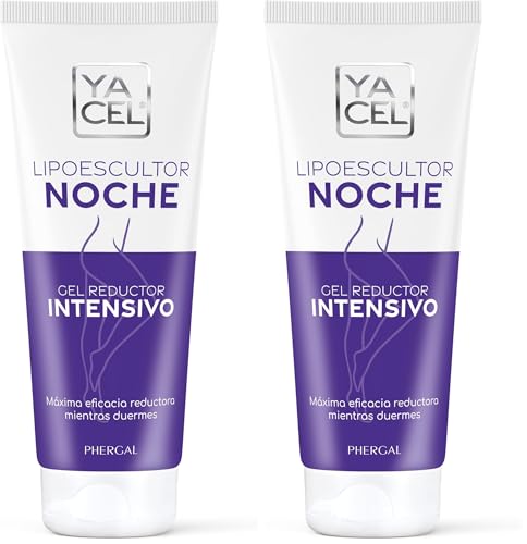 Yacel Lipoescultor Noche | Gel Lipe-Reductor Quemagrasas Noche | Reduce Grasas Localizadas y Elimina Líquidos | Apto en periodo de Lactancia | 200ml (Paquete de 2)