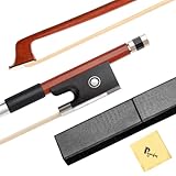 Poseidon Brazilwood Violin Bow, Hand Crafted by Professional Fiddle Bow 4/4 Violin Bows Made with Ebony Frog And Octagonal Silver Mount Well Balanced, Mongolian Horse Hair, For Violinists & Fiddlers