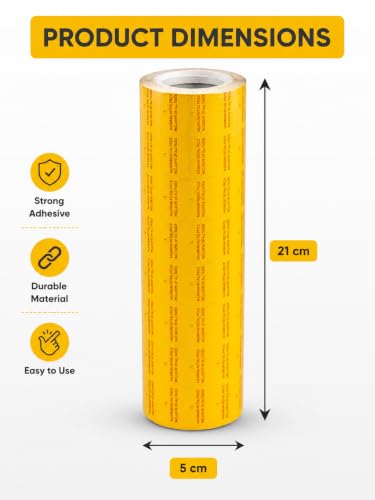 Image of SAMVARDHAN Price Labels Paper Tag Mark Sticker for MX-5500 Price Gun Labeller, 10 Rolls (Yellow MRP)