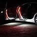 CARCOOL 2 pcs Car Interior Door Welcome Light LED Safety Warning Strobe Signal Lamp Strip 120cm Waterproof 12V Auto Decorative Ambient Lights