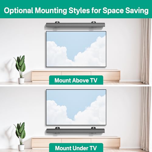 Notiela Universal Soundbar Wall Mount Bracket Floating Wall Shelf For Samsung, Sony, Lg, Nakamichi, Polk Audio, Vizio, Roku, Onn Soundbar Mount Mounting Bracket Sound Bar Mount Under Tv thumb #4