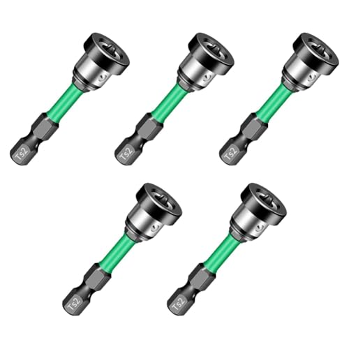 Buhdjfnke 5 Piezas PH2 - Destornillador de Posicionamiento para Placas de Yeso, Cabezal de Posicionamiento para Carpintería