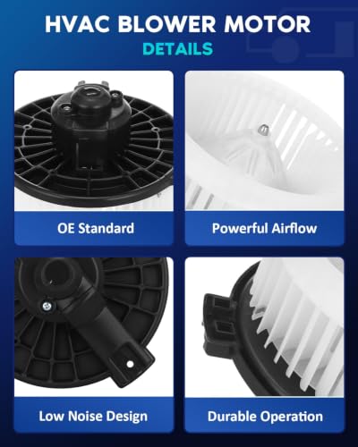 Image of BDELI Front HVAC Blower Motor Fit for 07-17 Jeep Patriot, 08-12 Accord | 07-24 Ford Edge, 09-13 Ram 1500, 10-18 Ram 2500 3500, 09-15 Pilot, 11-13 Wrangler, 11-17 Odyssey: 700203, PM9313, 5191345AA