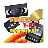  Video-2-PC DIY Video Capture Kit. For Windows 8.1, 8, 7, Vista & XP. Links your VCR or Camcorder to the USB port on your PC. Copy, Convert, Transfer: VHS, Video-8, VHS-C, Hi8, Digital8, & MiniDV video tapes to digital format H.264, MPEG, MPEG-2, MPEG-4 & uncompressed AVI files & burn to DVD. Tested with Windows 8.1 & Windows 7 32 & 64 bit, Vista & XP. 14 day refund offer if not completely delighted.