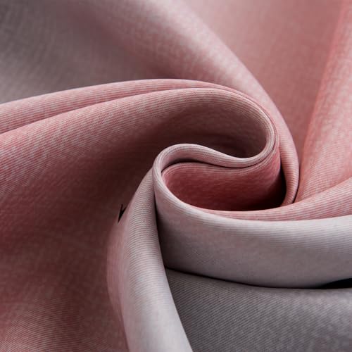 Image of Yancorp Curtains for Girls Bedroom Kids Curtain Hollow-Out Star Window Nursery Curtain 63 inches Length Room Darkening Grommet 2 Layers (Pink Grey, W34 X L42)