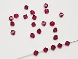 Material = Glas 50 Swarovski® Perlen Bicone, 4 mm, Ruby , SW47